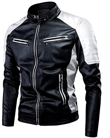Duohropke Chaqueta de motorista para hombre, impermeable, cortavientos, con protectores, para scooter, motero, Touring, 01#negro, XL