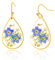 Ohrringe mit Gepressten Vergissmeinnicht Blumen,Geburtsblume Blume Ohrringe Damen,Personalisierte Ohrringe Mädchen,Ohrringe Mädchen,Handmade Ohrringe,Geschenk für Frau,Abschiedsgeschenk Erzieherin