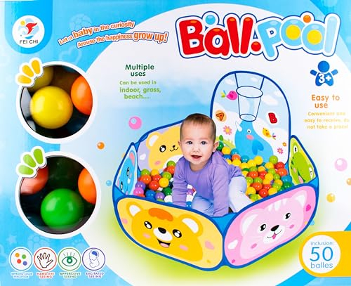 Bällebad | mit Spielbällen | ab 3 Jahre | 120 x 120 x 60 cm | Zoo