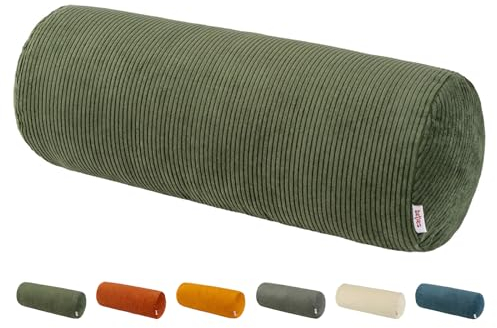 beties HYggelig No.1 Trendiger Cord-Samt Nackenrollen Bezug ca. 15x40 cm Kissenbezug in Raumausstatter Qualität aus deutschem Unternehmen