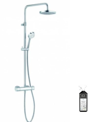 Colonne de douche thermostatique KINEDO Aquatica chromée + nettoyant Briochin