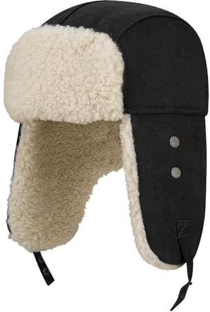 Clakllie Herren Damen Fellmütze Kunstfellmütze Russisch Hut Wintermütze mit Ohrenklappe Winddicht Warme Fliegermütze Pilotenmütze Dick Russenmütze Pelzmütze Trappermütze Ushanka Chapka Winter Mütze