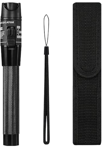 Guakiili Localisateur visuel de défauts de Fibre 60MW, Stylo de Test de Fiber Optique, Source de lumière Rouge, portée de 60Km, testeur de câble Optique, Prise en Charge des connecteurs FC,SC,St