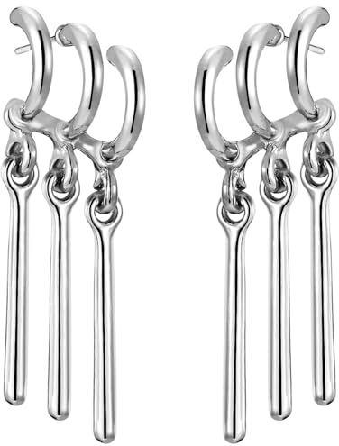 Emibele Zoro Ohrringe, Anime Ohrhänger Kostüm Cosplay, Piercing Manschette Klaue Tropfen Ohrringe Schmuck Geschenk für Anime Zoro Liebhaber Fans, Silber