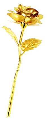 OUNONA künstliche Rose 24K Vergoldete Rose, Ewige Goldene KüNstliche Blume, Valentinstagsgeschenk, Hochzeitsdekoration, Tischdeko, Geschenkideen FüR Frauen Und Liebhaber