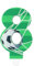 Soccer Number Birthday Candles, Football Birthday Number 8 Candle for Cake, Boys Soccer Theme Birthday Party Decorations, Green Ball 8 Candle Cake Topper Decorations for Boys Men Celebrations Supplies