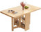 Faltbarer Esstisch aus Holz mit Tropfenblatt und Ablagefach – vielseitiger Küchen-/Büroschreibtisch, faltbarer Ausziehtisch (Farbe: Holzfarbe, Größe: 120 x 80 cm)