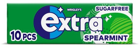 15 x Extra Sugarfree Chewing Gum Packs 10 Pieces - Sugar Free Chewing gum with Sweetners & Flavours (Spearmint)