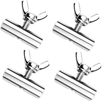 COCOMAX 4 Pcs 8mm 304 Stainless Steel Awning Rail Stoppers, Campervan Awning Nut and Bolt, Awning Rail Campervan Awning Accessories for Caravans, Motorhomes and Campervans to Camping, Outdoors