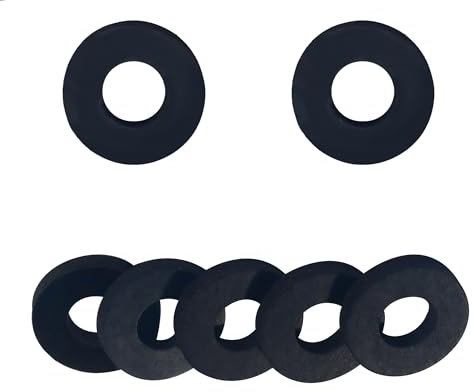 TIOMIOSEA 50 Stück Brauseschlauch-Unterlegscheiben 8x18x3 mm, Wasserhahn Anschluss Dichtungsringe Gummi Flache Unterlegscheibe für Dusch Brausekopf,Dichtung Dusche,Unterlegscheiben Dichtungen Ringe