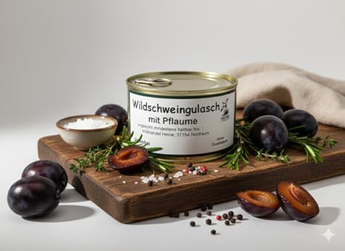 REGIONALA24 – Wildschweingulasch mit Pflaume 400g Gericht Handmade Manufaktur Wildgericht Wild