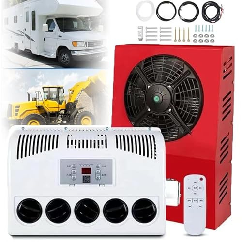 12V/24V Aire Acondicionado Split Para Vehículos Recreativos - Enfriamiento Rápido Y Bajo Nivel De Ruido, Aire Acondicionado Eléctrico Split Para Cabina, Para Remolques,12V
