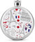 Flacon De Hanche En Acier Inoxydable Tour Eiffel Flasque À Alcool Bouteille De Whisky De Poche Pour Vodka Rum 9x9cm