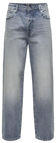 ONLY & SONS Male Locker geschnitten ONSFADE Mittlere Taille Locker geschnitten Jeans