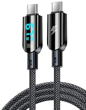 5A 100W Digital Display USB Kabel 66W Typ C Schnellladegerät USB-C Kabel für Xiaomi Huawei Poco Samsung Oneplus (USB C-C)