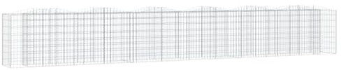 puraday Panier gabion - 600 x 50 x 100 cm - En fer galvanisé - Bordure robuste - Décoration en plein air, terrasse, extérieur, mur de gabion - Crochets renforcés