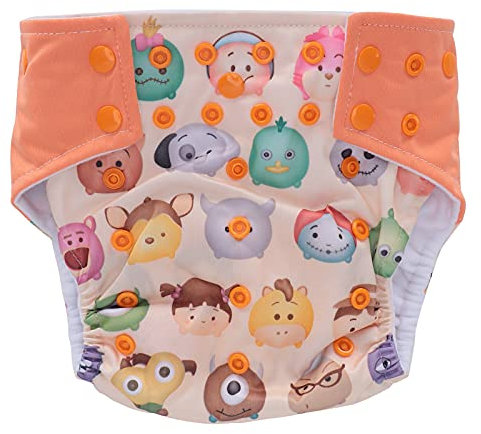 Stoffwindeln für Babys, Stoffwindeln, Wiederverwendbare Windeln, Baby-Stoffwindeln, Einheitsgröße, Verstellbare Babywindeln für Babys, Mädchen und (Karikatur)