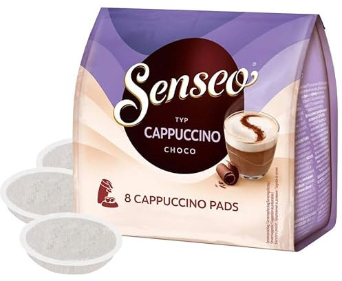 Cappuccino Choco - Compatible avec Machine, 8 Dosettes, Délicieux Café Latte pour un Moment de Pur Plaisir - Compatible avec senseo - 92g