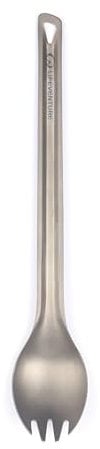 Lifeventure Titanium Long Handled Spork – Ultra Lightweight Extra-Long Spoon Ideal for Camping Or Travel, Silver
