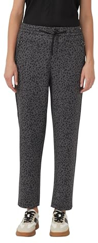s.Oliver Damen Joggpant 7/8 Relaxed-fit Hose mit Reißverschlusstaschen und All-Over-Print