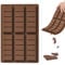 Silicone Chocolate Bar Sweet Moulds Candy Jelly Rectangle Baking Silicon Bakeware Shape Soap Wax Flexible Baking Mould (6 Cell 5 Section)