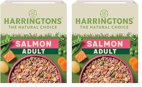 Harringtons Complete Wet Tray Grain Free Hypoallergenic Adult Dog Food Salmon & Potato 8x400g - Made with All Natural Ingredients (Pack of 2)