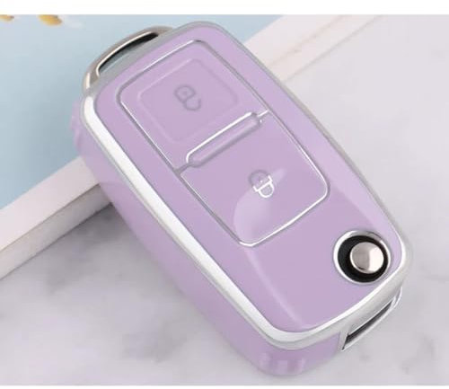 Autoschlüsseletui Für VW Amarok Für Polo Für Golf 4/5/6 MK4 Für Bora Für Passat B5 B6 B7, 2 Tasten TPU-Autoschlüsseletui-Abdeckungsschale