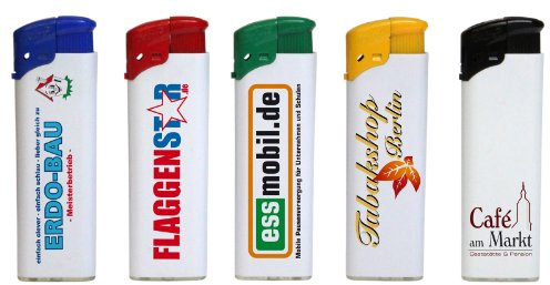 Feuerzeug mit Druck 4-farbig/Fotodruck 50 Stück beidseitig bedruckt