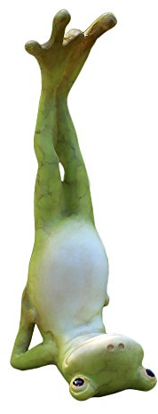 Top Collection Miniatur Feengarten und Terrarium Yoga Frog Salamba Sarvangasana Schulterständer Pose