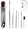 Yakamoz 6PCS Cérumen Curette Nettoyeur Médical Cure Oreilles INOX pour Oreille en Acier Cire Remover Ear Picks
