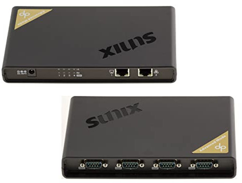 KALEA-INFORMATIQUE Convertitore da Ethernet RJ45 TCP/IP a seriale RS232 4 PORTE COM RS-232 DB9 con chipset SUNIX DPL2000Q (DPAS04H00)
