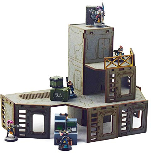 War World Gaming Industry of War Multi-Level Elevator Tower – Pre-Painted – Wargaming 28mm industry Terrain Model Diorama Scenery Sci-Fi Battle Tabletop Warfare Destroyed Wargame