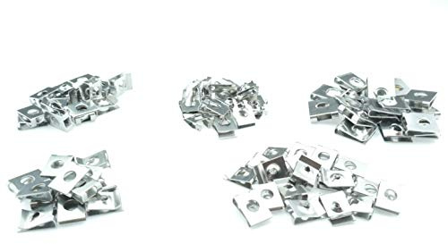 SEGO Blechmutter-Set: 50 Stück (3,5mm, 3,9mm, 4,2mm, 4,8mm, 5,5mm), Edelstahl, Sechskant, ISO Metric, M4.8, 4,2mm, 4,8mm, Muttern