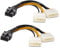 Cable Matters 2er-Pack 8-Pin PCIe zu Molex Stromkabel, 2X Molex zu 8-Pin PCIe - 10 cm