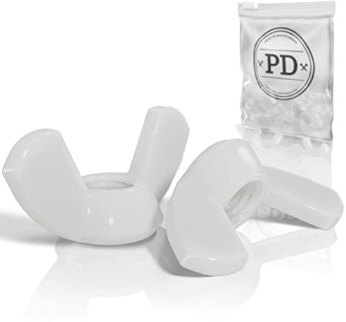 PD® Kunststoff Flügelmuttern M10 (DIN 315) | Hochwertige PA Nylon Flügelmutter | Plastik Muttern Schmetterlingsmuttern zur universellen Nutzung | 15 Stück