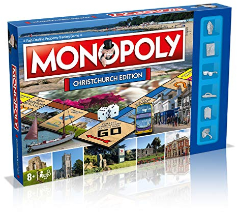 Winning Moves Monopoly-Brettspiel, Advance to Christchurch Priory oder Southbourne Beach and Trade Your Way to Success, Great Gift for Ages 8+
