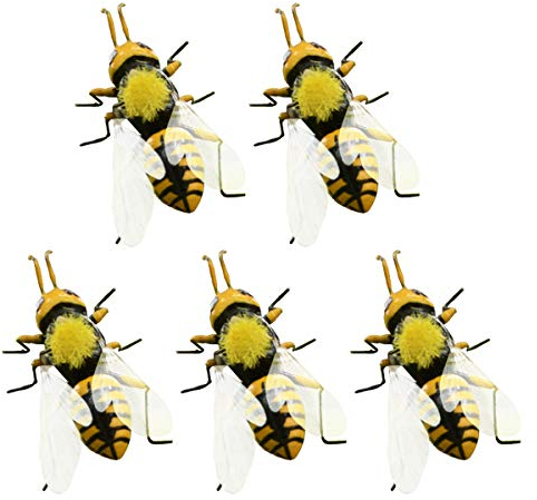 POFET 5 Stück Bienen Insekt Tier Ornament Fee Garten Miniatur Blumentopf Pflanzer Dekor Kinder Outdoor-Spielzeug