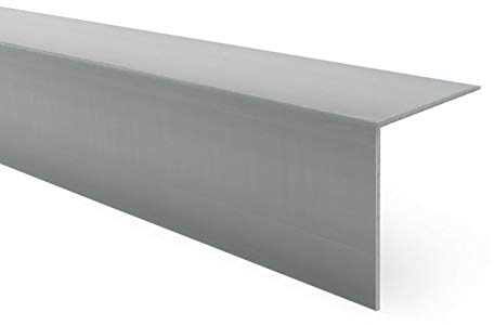 Quest PVC Winkelprofil Kunststoff Selbstklebend Kantenschutz Eckenschutz Eckleiste Winkelleiste, 15x15mm, 150cm, dunkelgrau