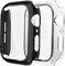 Fengyiyuda 2 Stück Hülle Kompatibel mit Apple Watch 38/42/40/44mm mit Anti-Kratzen TPU Displayschutz Schutzfolie,360°Schutzhülle für iWatch Series 6/5/4/3/2/1/SE,2 Stück,Black/Clear,42mm