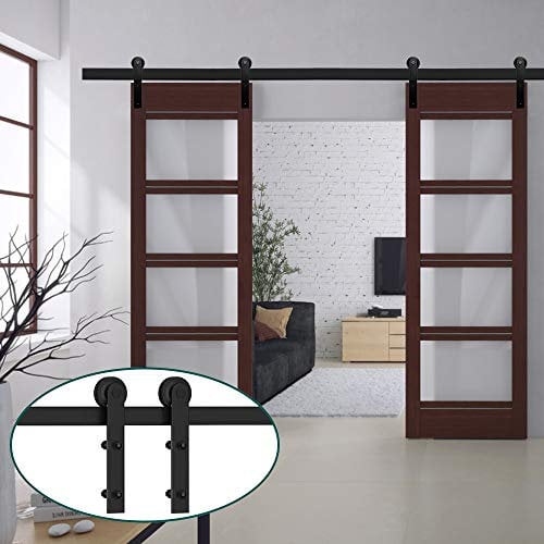 8.2FT/250cm Sliding Door Hardware Sliding Track Barn Door Kit for Double Barn Door