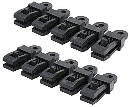 Namvo 10Pcs Tarp Clips, Tent Canopy Clip Awning Windproof Fixed Buckle Clip Multifunctional Wind Rope Buckle Ttent Clip Large Instant Clip Mouth Lock Grip Tent Accessories for Camping Canopy Tent