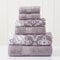 Modern Threads 6-teiliges garngefärbtes Jacquard-Handtuch-Set Charlize Orchidee
