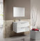 Dmora Mobile sottolavabo Inglewood, Mobiletto per Bagno sospeso, Armadio a 2 cassetti e Specchio, 80x45h57 cm, Bianco Lucido