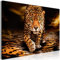 murando - Akustikbild Tiere Bilder Akustikschaum Hochleistungsschallabsorber Schallschutz Leinwand 1 tlg Wandbild Raumakustik Schalldämmung Leopard Afrika g-A-0226-b-b