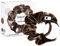 Bellody® Scrunchies Samt – Samtig weich, starker Halt, Velvet Look, exklusive Farben (1 Stück - Mocha Brown) - Haargummi Scrunchie in Braun