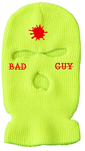 3-Loch Skimaske Strickmütze Winter Warm Outdoor Radfahren Winddichte Maske Sturmhaube, gelb, One size