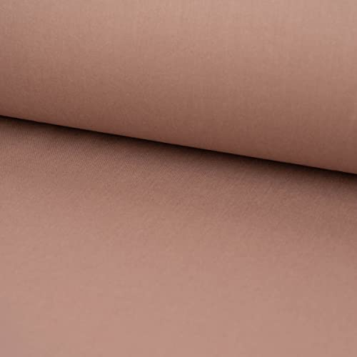SCHÖNER LEBEN. Baumwollstoff Meterware Fahnentuch Uni Taupe 1,45m Breite