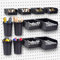 Stecktafel-Tassen und Behälter mit Metallhaken, 12 Stück 4 Größen Stecktafel-Wand-Organizer, Garage Storage Tools & Kleinteile, Werkstatt Werkbank Keller