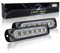 SKYWORLD LED Feux Stroboscopique, 2 pièces Blanc Barre D'alarme Stroboscopique d'urgence 6 LED Lampe Flash 12V 24V LED D'urgence Danger Lumière pour Moto construction camion Voiture