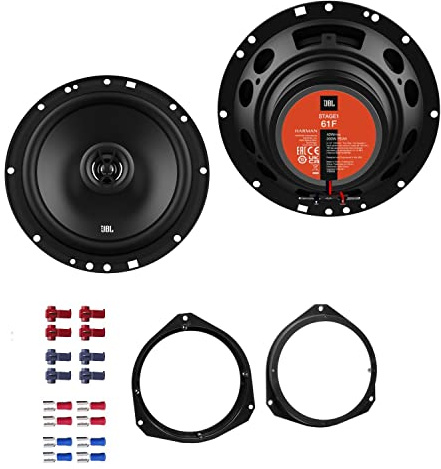 JBL Stage1 61F Lautsprecher mit Einbauset passend für FIAT Grande Punto (199) 2005-2009 Türen vorne 400 W 165mm 2 Wege Koax